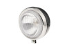 Headlight round 130mm Maxi black with chrome GUIA with grill thumb extra