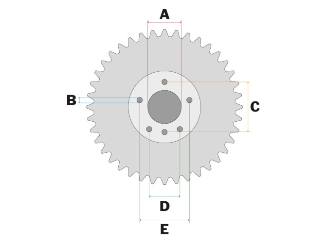 Rear sprocket Tomos 2L / 3L 44 teeth product