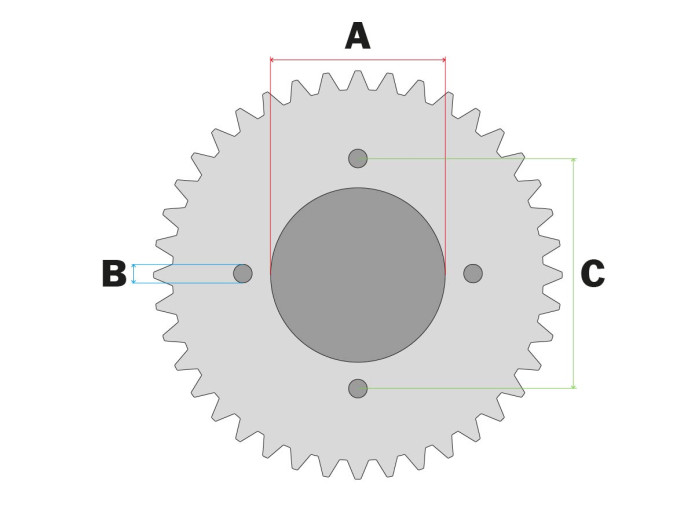 Rear sprocket Tomos 4L 32 teeth Esjot A-quality