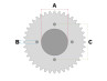 Rear sprocket Tomos 4L 34 teeth for Esjot A-quality thumb extra