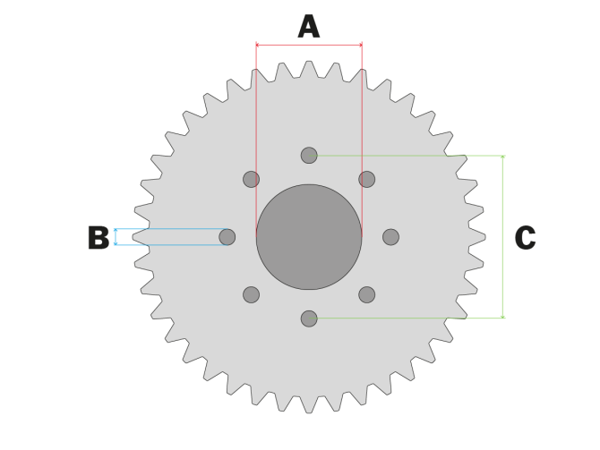 Rear sprocket Tomos A3 / A35 24 teeth replica product