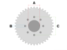 Rear sprocket Tomos A3 / A35 31 teeth replica thumb extra