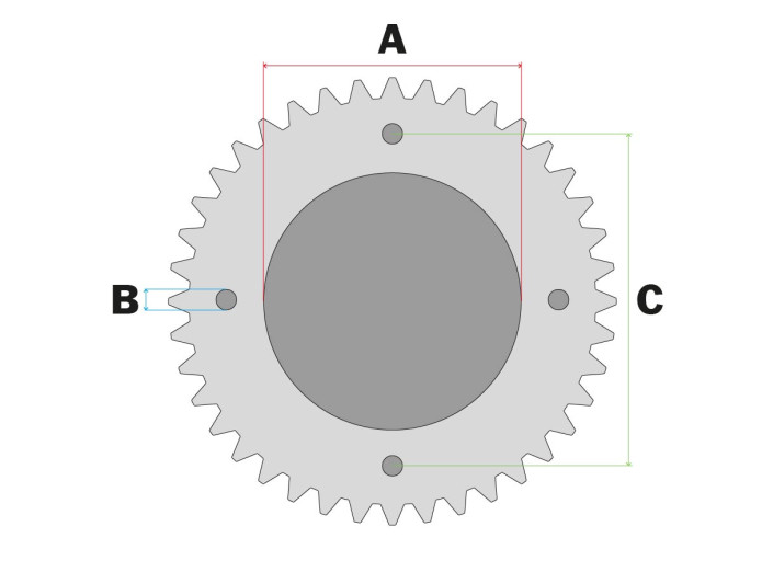 Rear sprocket Tomos A3 / A35 / various models 21 teeth