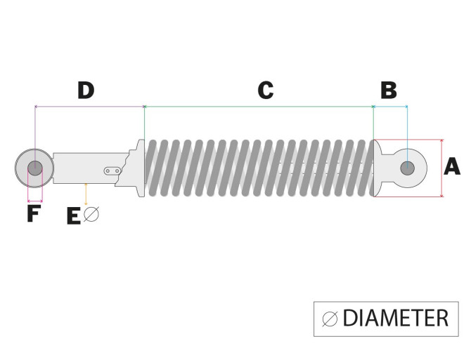 Shock absorber set 320mm DMP chrome  product