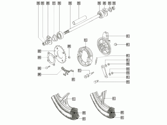 Axle rear wheel Tomos A3 / A35 distance bush 20x12x11mm product