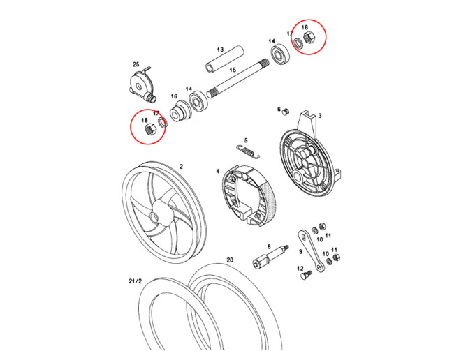 Nut M12x1 selflocking nut Tomos product