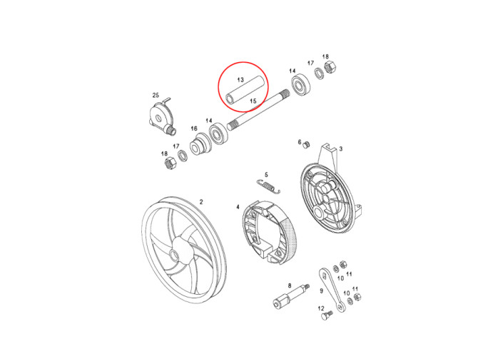 Axle front wheel Tomos A3 A35 distance bush product