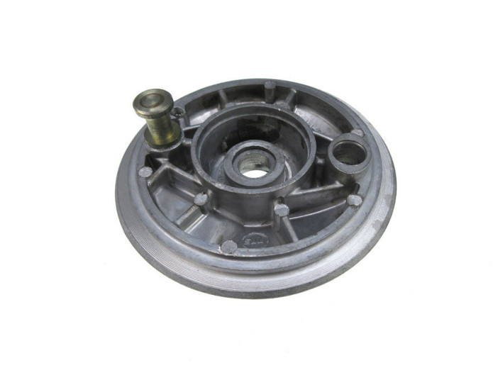 Brake anchor plate Tomos 2L / 3L front polished aluminium 