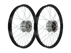 19 inch velg 19x1.20 spaakwiel zwart / verzinkt set Tomos 2L / 3L A-kwaliteit 19 inch velg 19x1.20 spaakwiel zwart / verzinkt set Tomos 2L / 3L A-kwaliteit