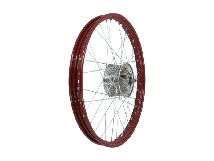 19 Zoll Felge 19x1.20 Speichenrad Bordeauxrot / verzinkt Satz Tomos 2L / 3L A-Qualität
