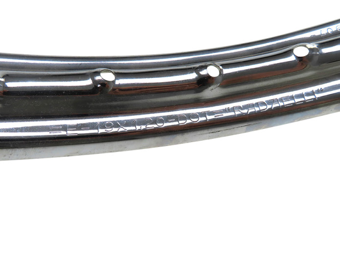 19 inch rim 19x1.20 spoke wheel chrome Italcerchio / Radaelli Tomos 2L / 3L