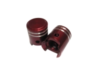 Valve caps piston red