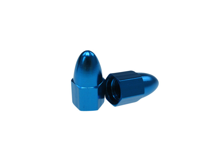 Ventilkappen Satz Spike Blau