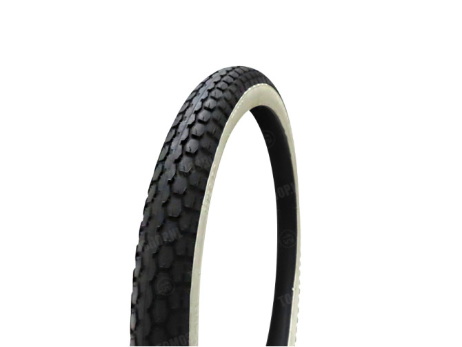 19 inch 2.00x19 Continental KKS10WW white wall tire for Tomos 2L / 3L  thumb