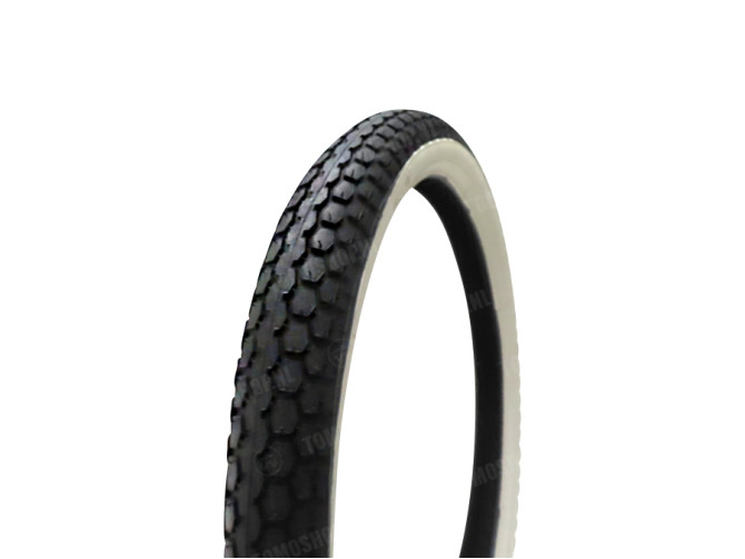 19 inch 2.50x19 Continental KKS10WW white wall tire Tomos 2L / 3L  thumb
