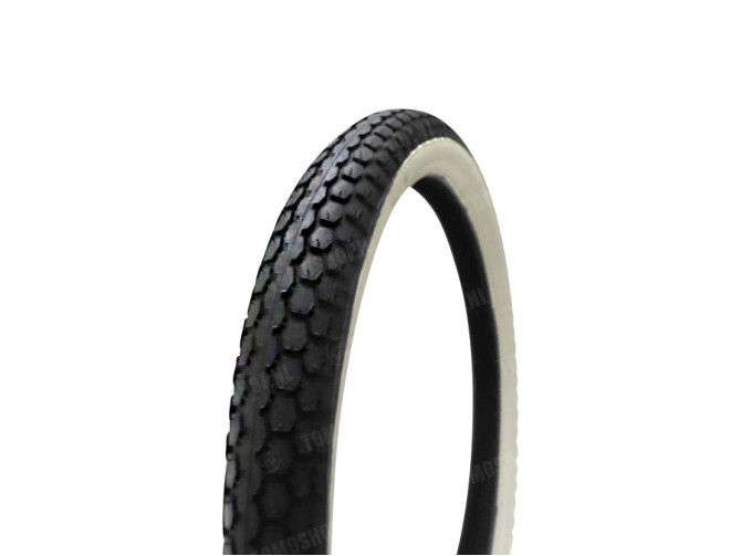 19 inch 2.50x19 Continental KKS10WW white wall buitenband Tomos 2L / 3L thumb