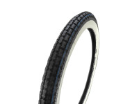 19 inch 2.25x19 Kenda K252 white wall tire with street profile Tomos 2L / 3L