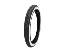 16 inch 2.25x16 Sava / Mitas B8 white wall tire with street profile Tomos