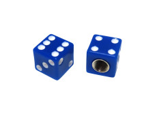 Ventieldoppen set dobbelsteen blauw
