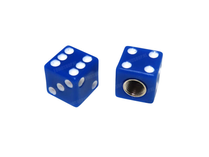 Ventieldoppen set dobbelsteen blauw