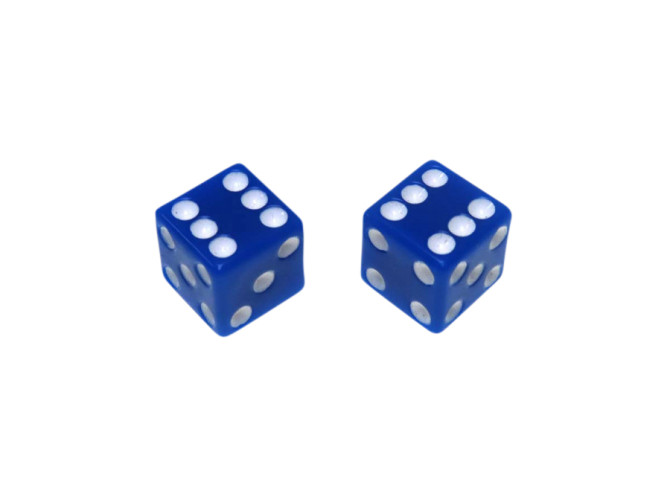 Valve caps set dice blue product
