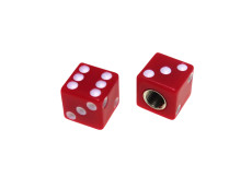Ventieldoppen set dobbelsteen rood