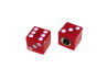 Valve caps set dice red