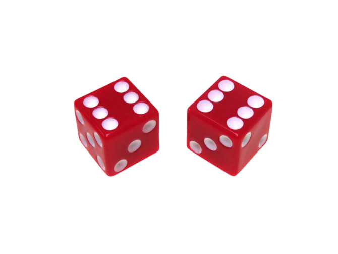 Ventieldoppen set dobbelsteen rood product