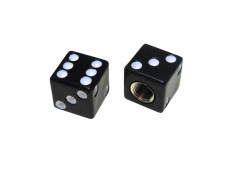 Valve caps set dice black