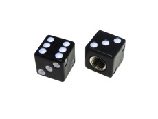 Valve caps set dice black