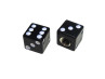Valve caps set dice black
