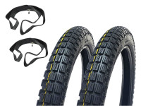 16 inch 2.50x16 IFA tires studded tread street / cross set