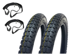 16 inch 2.50x16 IFA tires studded tread street / cross with tubes 