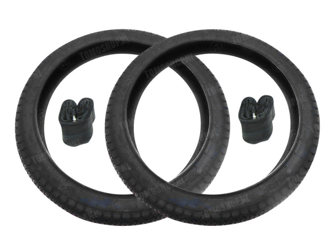 16 inch 2.50x16 Sava / Mitas B8 tires with inner tube set main
