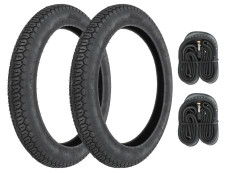 16 Zoll 2.50x16 Sava / Mitas B8 Reifen Satz Tomos A3 / A35