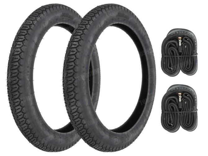 16 Zoll 2.50x16 Sava / Mitas B8 Reifen Satz Tomos A3 / A35 main