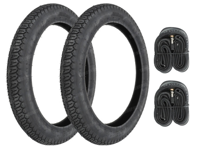 16 Zoll 2.50x16 Sava / Mitas B8 Reifen Satz Tomos A3 / A35
