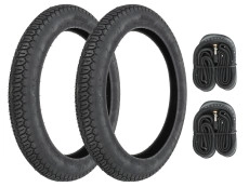 16 inch 2.50x16 Sava / Mitas B8 tires set Tomos A3 / A35