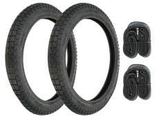 16 inch 2.50x16 IFA tires studded street / cross set Tomos A3 / A35