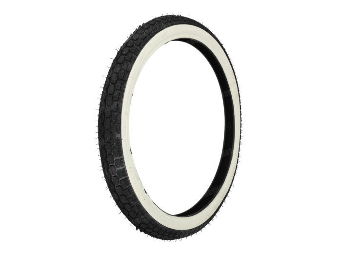 19 inch 2.50x19 Continental white wall buitenband Tomos 2L / 3L