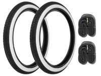 19 inch 2.25x19 Anlas NR-7 white wall tires set Tomos 2L / 3L