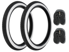 19 inch 2.25x19 Anlas NR-7 white wall tires set Tomos 2L / 3L