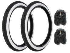 19 inch 2.25x19 Anlas NR-7 white wall tires set Tomos 2L / 3L