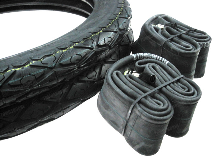 19 inch 2.25x19 Deestone D776 tires set Tomos 2L / 3L