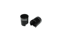 Valve caps set piston black