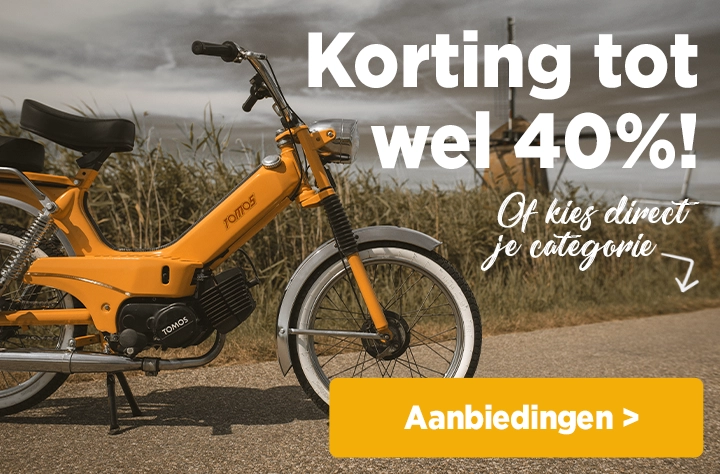 Tot wel 40% korting op Tomos onderdelen