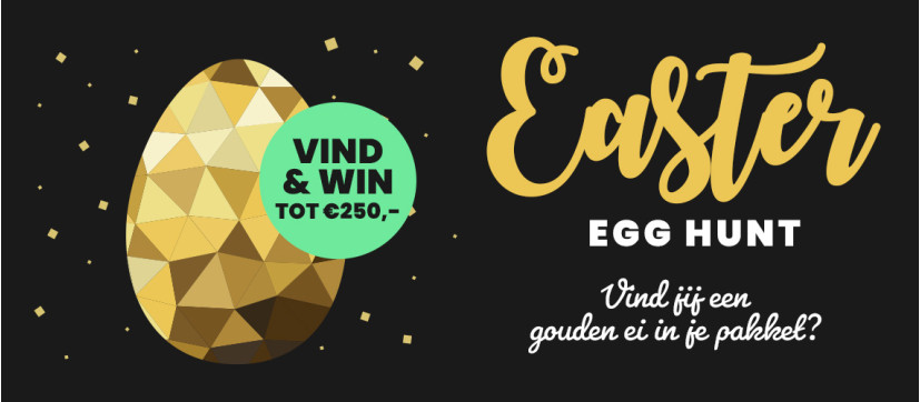 Vind een gouden ei en maak kans tot wel €250,-