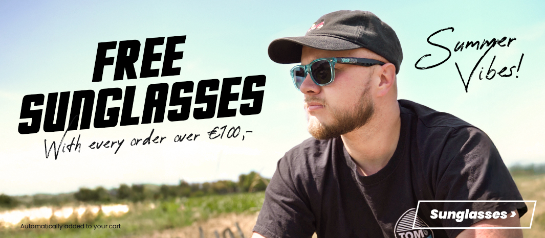 Free sunglasses with every order over €100,-