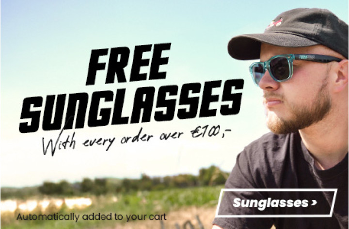 Free sunglasses with every order over €100,-