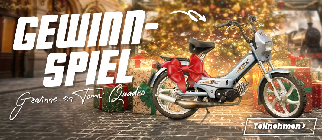 Bestellen & Gewinnen eine Tomos Quadro